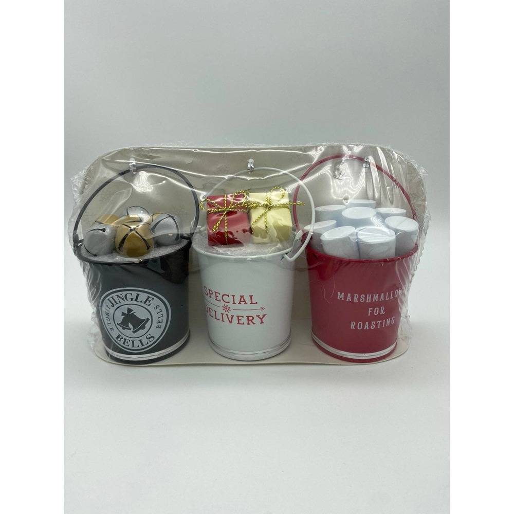 Target Bullseye Christmas Bucket Ornaments